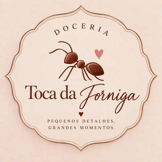 Logo oficial da Toca da Formiga Doceria